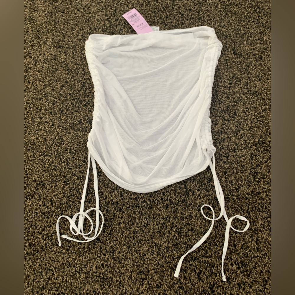 wild fable White Sheer Mesh Layered Skirt size M NWT